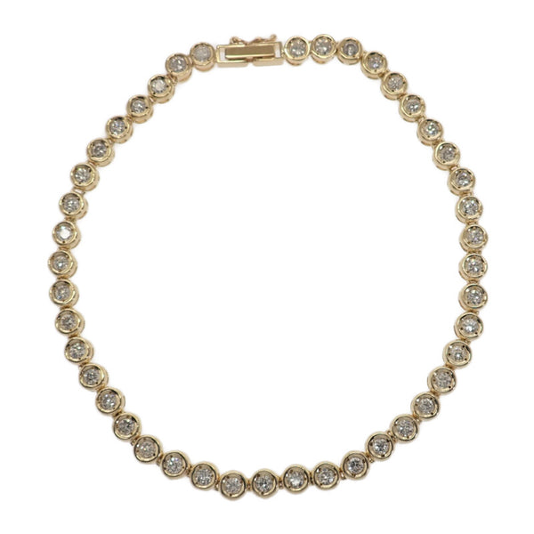 yossyピエロ・ミラノ テニスブレスレット K18WG 六角形 天然ダイ yossyピエロ・ミラノ テニスブレスレット K18WG 六角形 天然ダイ yossy