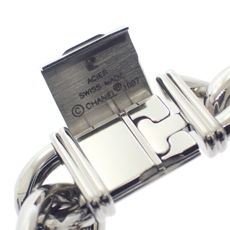 シャネル CHANEL プルミエール M H0495 腕時計 ステンレススチール ダイヤモンド クオーツ ブラック文字盤 レディース【中古】【Aランク】