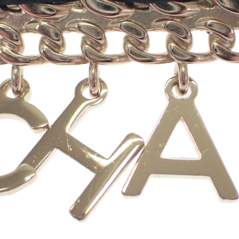 シャネル CHANEL CCロゴチェーン ブローチ メタル レザー シャネル CHANEL CCロゴチェーン ブローチ メタル レザー