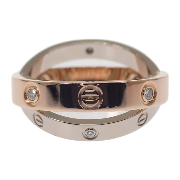 カルティエ CARTIER ビーラブ 7号 B4094347 リング K18ピンクゴールド K18ホワイトゴールド ダイヤモンド 47 レディース【中古】【Aランク】