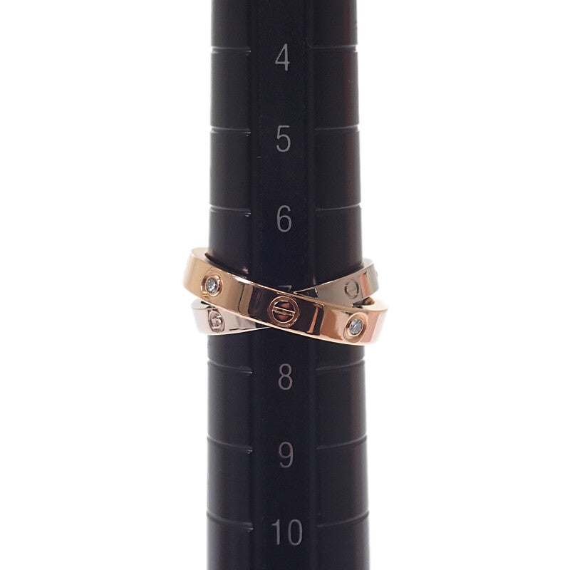 カルティエ CARTIER ビーラブ 7号 B4094347 リング K18ピンクゴールド K18ホワイトゴールド ダイヤモンド 47 レディース【中古】【Aランク】