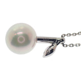 タサキ TASAKI クーゲル ペンダント P-17169-18KWG ネックレス K18ホワイトゴールド パール ダイヤモンド レディース【中古】【Aランク】