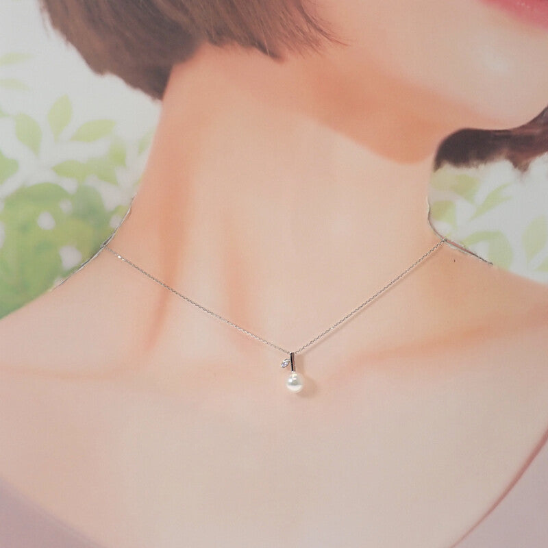 タサキ TASAKI クーゲル ペンダント P-17169-18KWG ネックレス K18ホワイトゴールド パール ダイヤモンド レディース【中古】【Aランク】