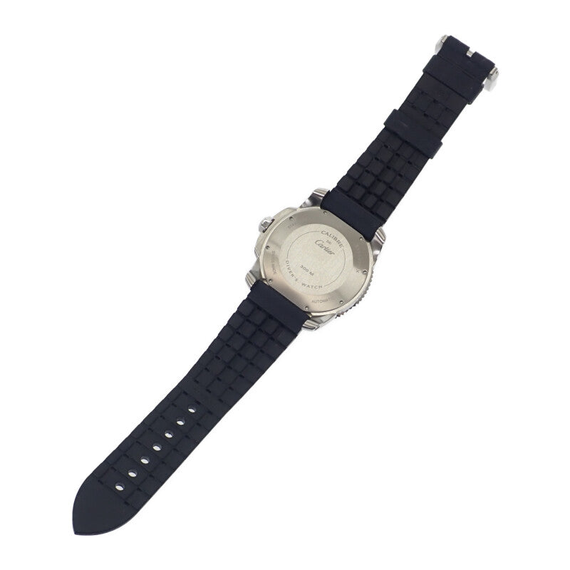 カルティエ CARTIER カリブル ダイバー WSCA0010 腕時計 セラミック ステンレススチール ラバーベルト ブルー 自動巻き ブルー文字盤 メンズ【中古】【Aランク】