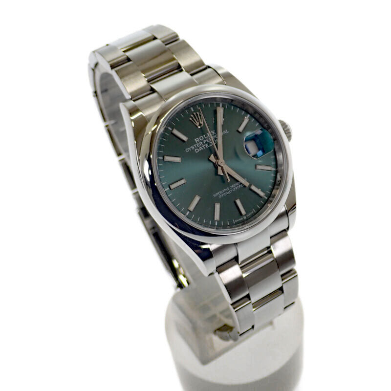 ロレックス ROLEX デイトジャスト36 ランダム 126200 腕時計 ステンレススチール 自動巻き ミントグリーン文字盤 メンズ【中古】【Aランク】