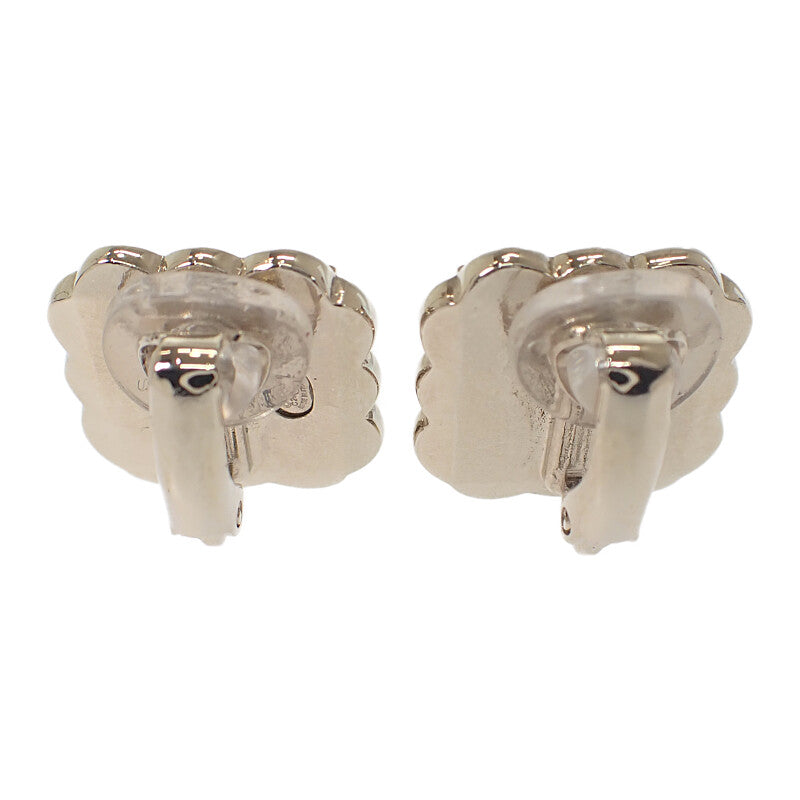 シャネル CHANEL スクエアココマーク ABE425_B18071_NZT06 イヤリング メタル レジン ホワイト ブラック C24B刻印 シルバー金具 レディース【中古】【Aランク】