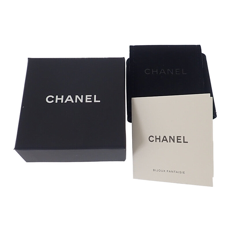 シャネル CHANEL スクエアココマーク ABE425_B18071_NZT06 イヤリング メタル レジン ホワイト ブラック シルバー金具 レディース【中古】【Aランク】