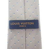 ルイヴィトン LOUIS VUITTON クラヴァット LVスペリング M77847 ネクタイ シルク グレー メンズ【中古】【SAランク】