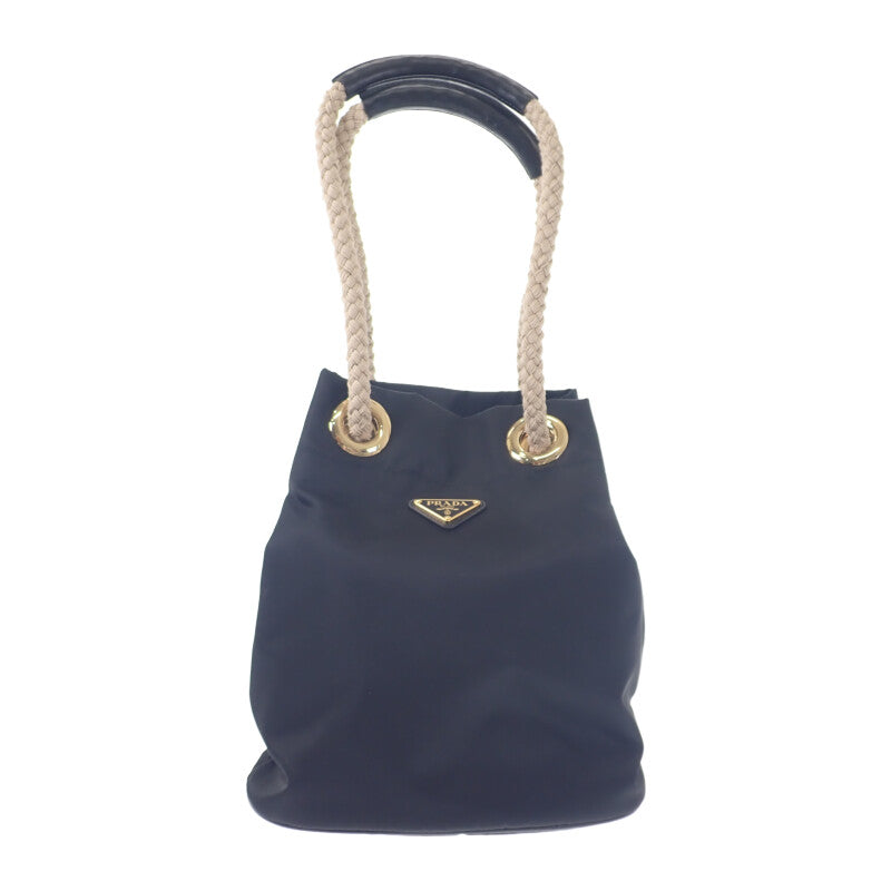 プラダ PRADA マリナースモールバケットバッグ 1BE082 ショルダーバッグ ナイロン ブラック レディース【中古】【Aランク】