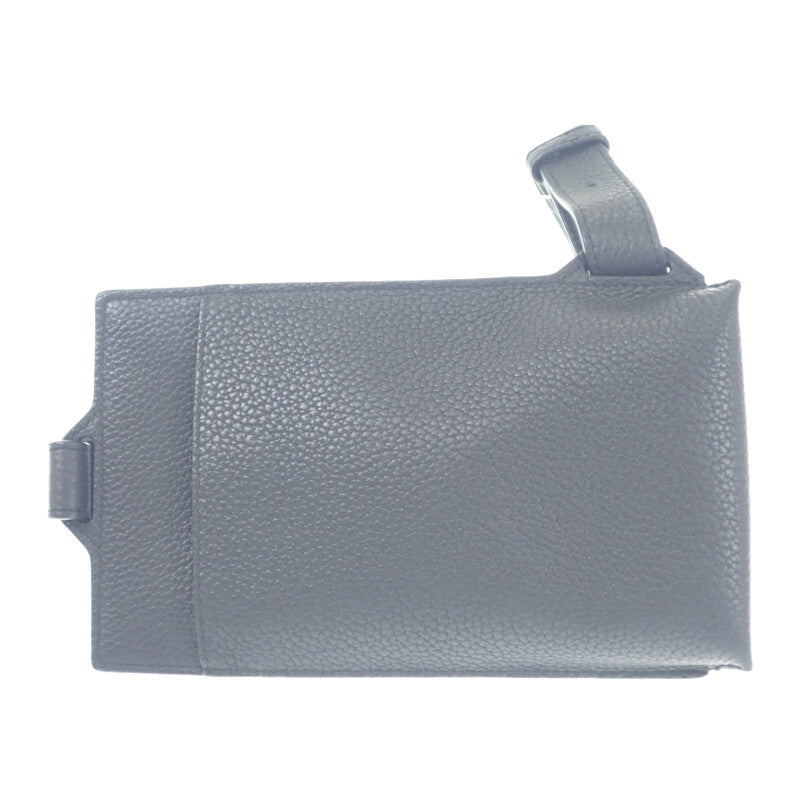 ロエベ LOEWE バーティカルTポケット C500P02X02 ボディバッグ カーフ ブラック メンズ レディース【中古】【Aランク】