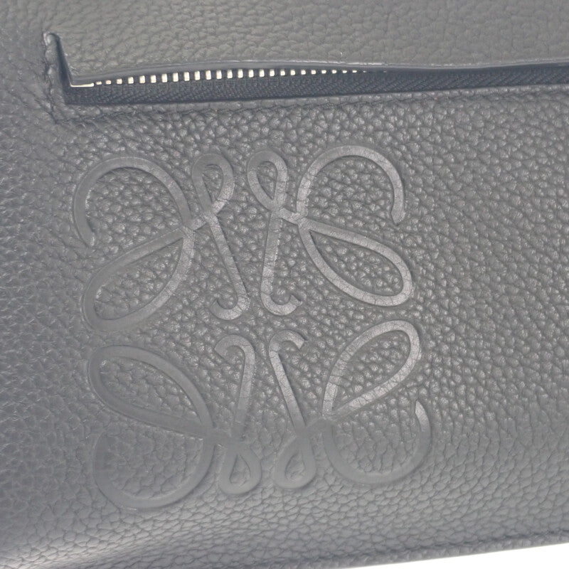 ロエベ LOEWE バーティカルTポケット C500P02X02 ボディバッグ カーフ ブラック メンズ レディース【中古】【Aランク】