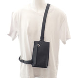ロエベ LOEWE バーティカルTポケット C500P02X02 ボディバッグ カーフ ブラック メンズ レディース【中古】【Aランク】