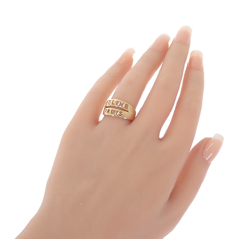 セリーヌ CELINE ロゴ 16号 リング K18イエローゴールド レディース