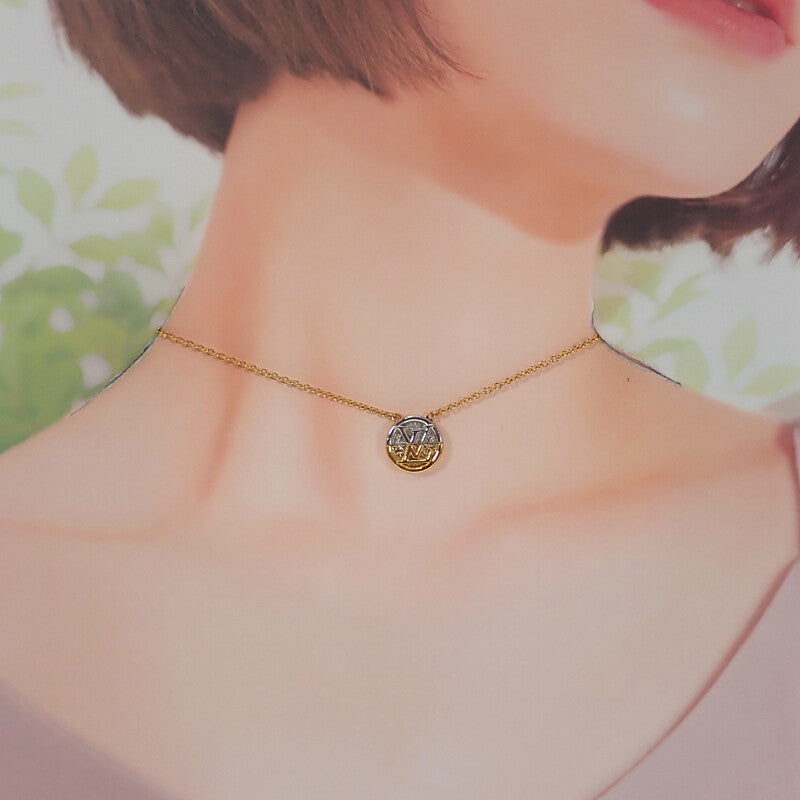 ルイヴィトン LOUIS VUITTON コリエ LtoV M69643 ネックレス メタル ゴールド シルバー レディース【中古】【ABランク】