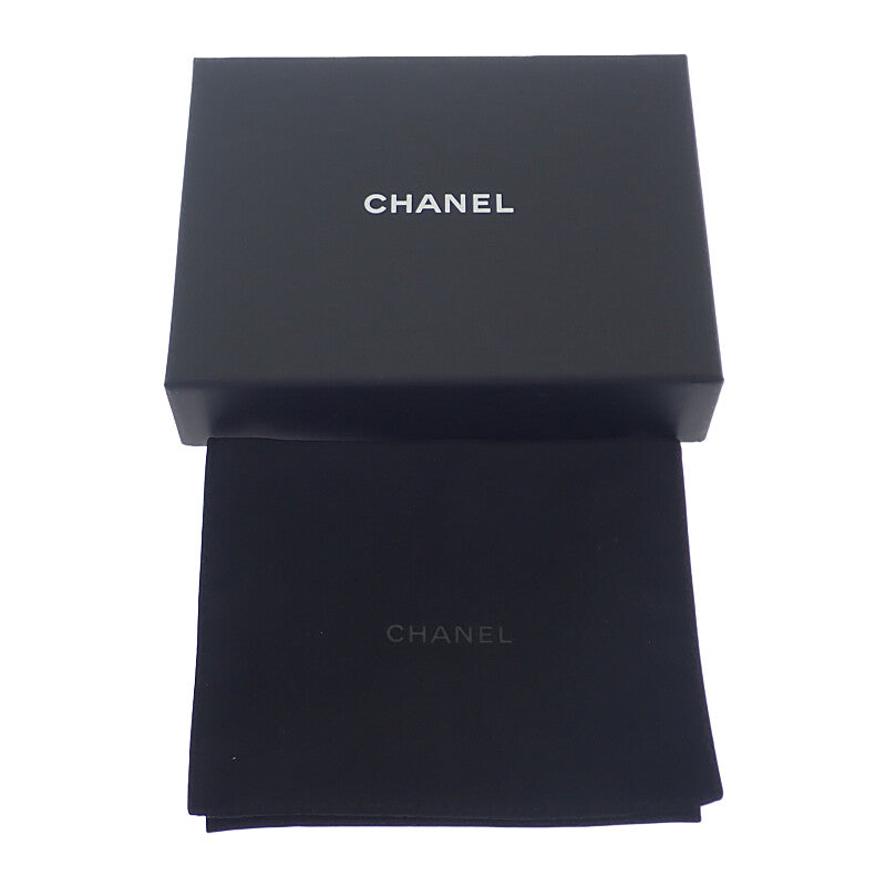 シャネル CHANEL スモールフラップウォレット AP0230-Y04059-NZG82 三つ折り財布 ラムスキン カーキ ゴールド金具 レディース【中古】【Aランク】