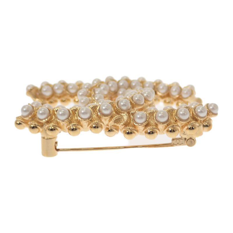 シャネル CHANEL ココマーク パール ABB011 ブローチ メタル ゴールド
