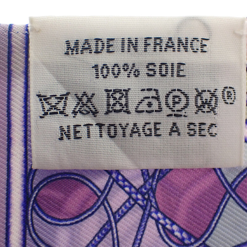 エルメス HERMES ツイリー Coup de Fouet au Bloc H063101S_08 スカーフ シルク パープル レディース【中古】【Aランク】