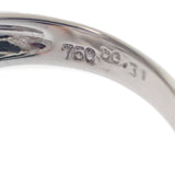 デザイン ジュエリー 9号 リング K18ホワイトゴールド ガーネット ダイヤモンド レディース【中古】【Aランク】