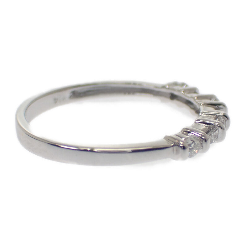 K14WG デザイン ジュエリー 9号 リング K14ホワイトゴールド ダイヤモンド レディース【中古】【Aランク】