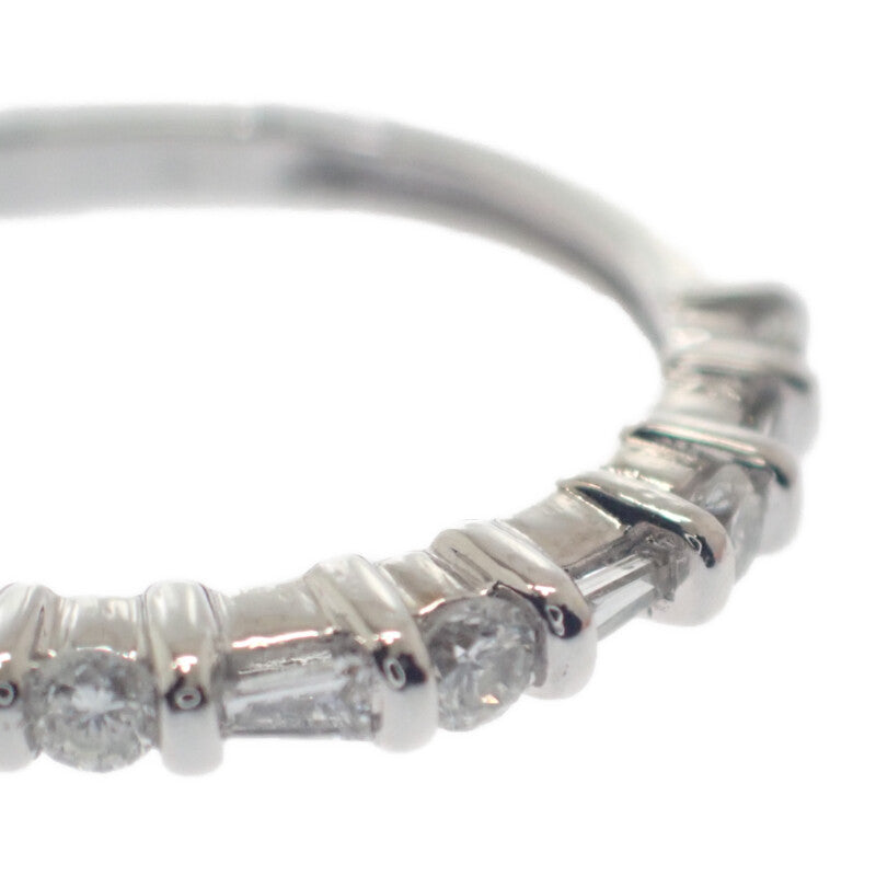 K14WG デザイン ジュエリー 9号 リング K14ホワイトゴールド ダイヤモンド レディース【中古】【Aランク】