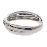 デザインジュエリー ツイスト ピンキー 4号 リング Pt900プラチナ ダイヤモンド レディース【中古】【Aランク】