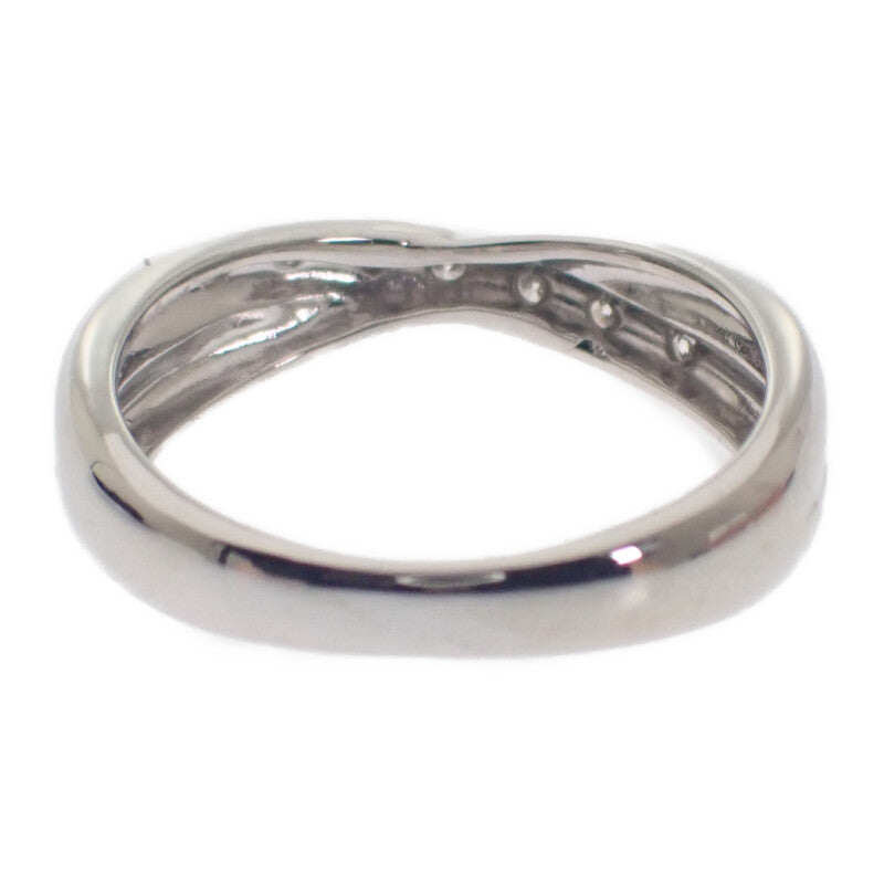 デザインジュエリー ツイスト ピンキー 4号 リング Pt900プラチナ ダイヤモンド レディース【中古】【Aランク】