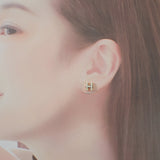 エルメス HERMES ミニ ポップH  ピアス メタル ホワイト ゴールド レディース【中古】【Aランク】