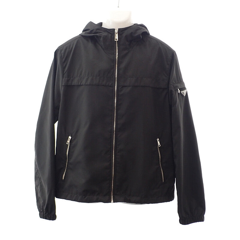プラダ PRADA トライアングルロゴ Re-Nylon 52 SGA466 ナイロンジャケット ナイロン ブラック メンズ レディース【中古】【Aランク】