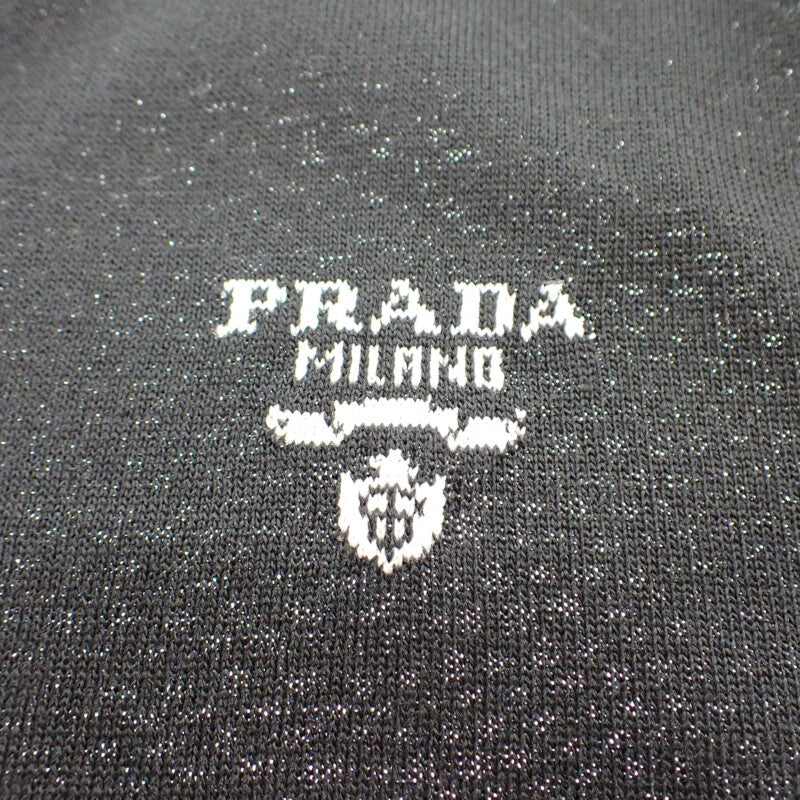 プラダ PRADA シルク 44 カーディガン シルク コットン ポリエステル ブラック レディース【中古】【Aランク】