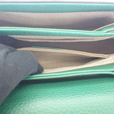 グッチ GUCCI インターロッキングG 607720 ショルダーバッグ カーフ グリーン レディース【中古】【Aランク】