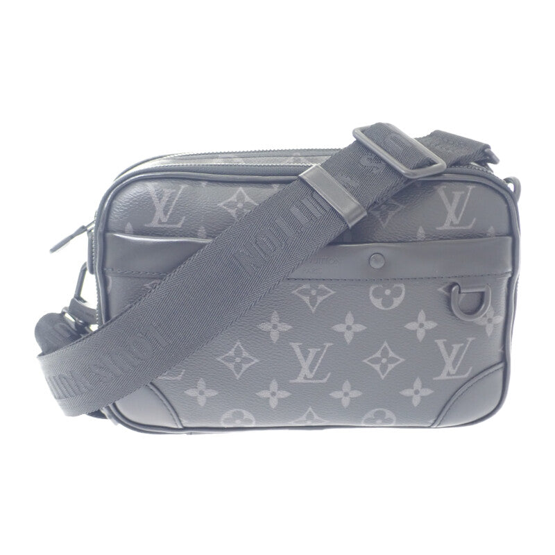 ルイヴィトン LOUIS VUITTON アルファ・メッセンジャー M46955 ショルダーバッグ モノグラムエクリプス ブラック メンズ【中古】【Aランク】