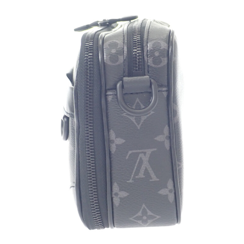 ルイヴィトン LOUIS VUITTON アルファ・メッセンジャー M46955 ショルダーバッグ モノグラムエクリプス ブラック メンズ【中古】【Aランク】