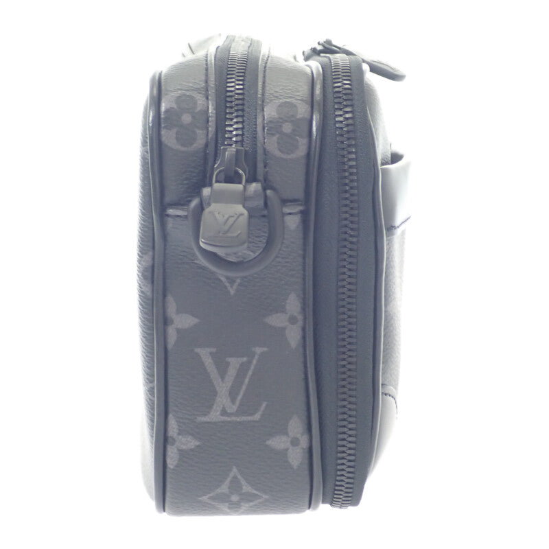 ルイヴィトン LOUIS VUITTON アルファ・メッセンジャー M46955 ショルダーバッグ モノグラムエクリプス ブラック メンズ【中古】【Aランク】
