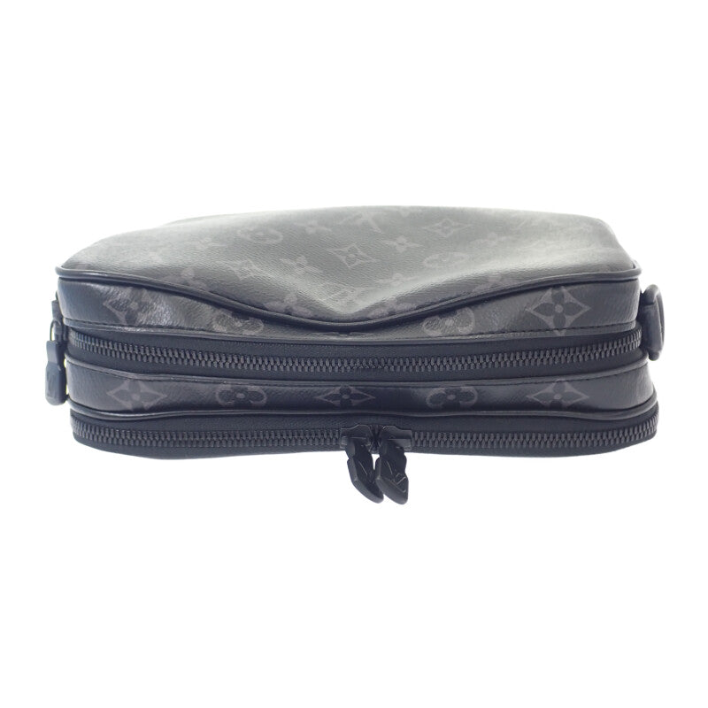 ルイヴィトン LOUIS VUITTON アルファ・メッセンジャー M46955 ショルダーバッグ モノグラムエクリプス ブラック メンズ【中古】【Aランク】