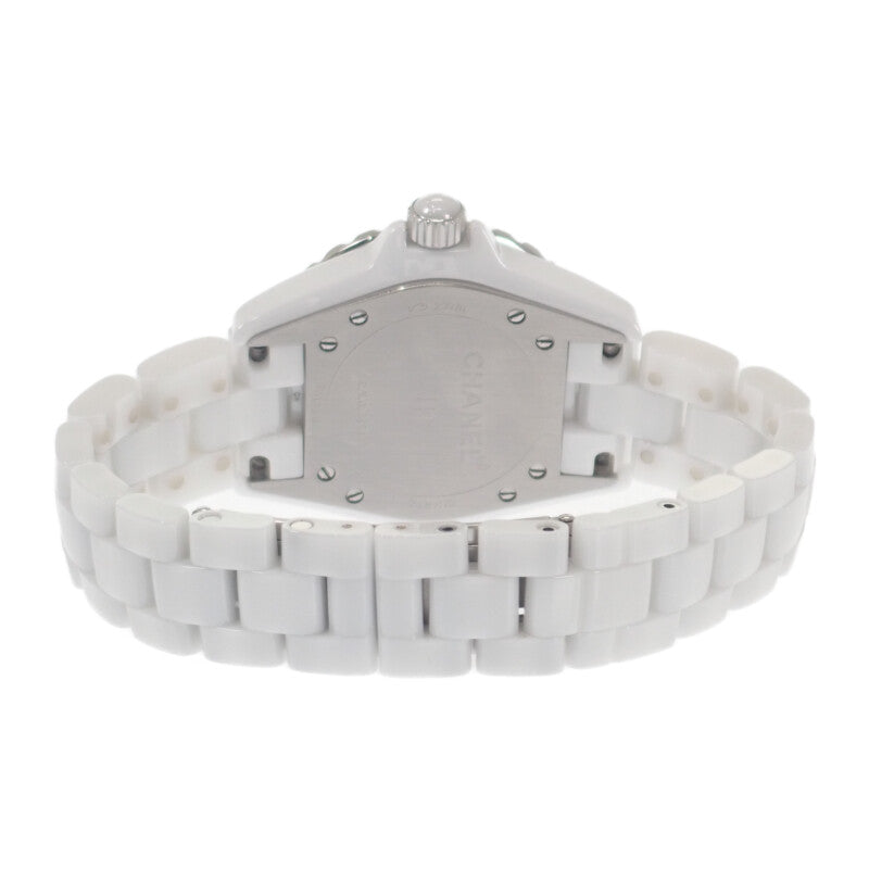 シャネル CHANEL J12 新型バックル H1628 腕時計 ホワイトセラミック 12Pダイヤ クオーツ ホワイト文字盤 レディース【中古】【ABランク】