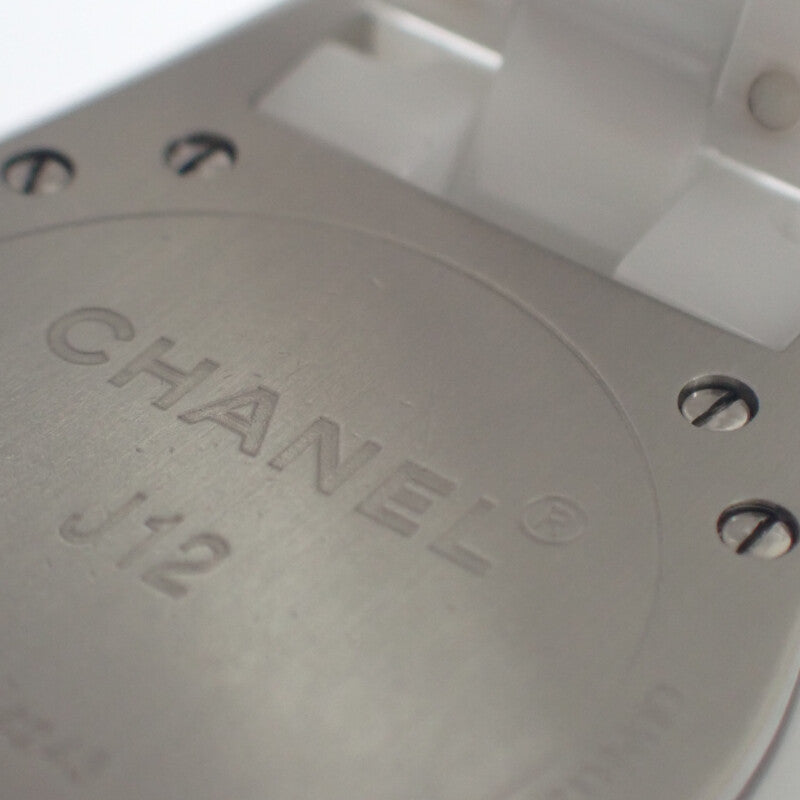 シャネル CHANEL J12 新型バックル H1628 腕時計 ホワイトセラミック 12Pダイヤ クオーツ ホワイト文字盤 レディース【中古】【ABランク】