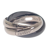 カルティエ CARTIER トリニティ セラミック 12号 B4095652 リング K18ホワイトゴールド セラミック ブラック シルバー レディース【中古】【Aランク】