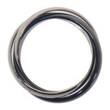 カルティエ CARTIER トリニティ セラミック 12号 B4095652 リング K18ホワイトゴールド セラミック ブラック シルバー レディース【中古】【Aランク】