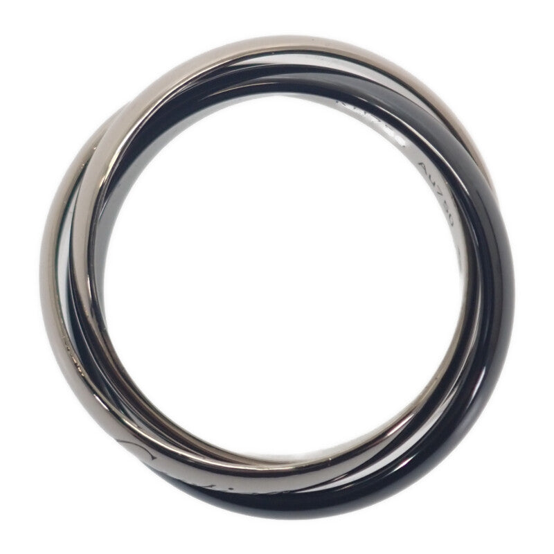 カルティエ CARTIER トリニティ セラミック 12号 B4095652 リング K18ホワイトゴールド セラミック ブラック シルバー レディース【中古】【Aランク】