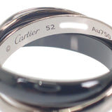 カルティエ CARTIER トリニティ セラミック 12号 B4095652 リング K18ホワイトゴールド セラミック ブラック シルバー レディース【中古】【Aランク】
