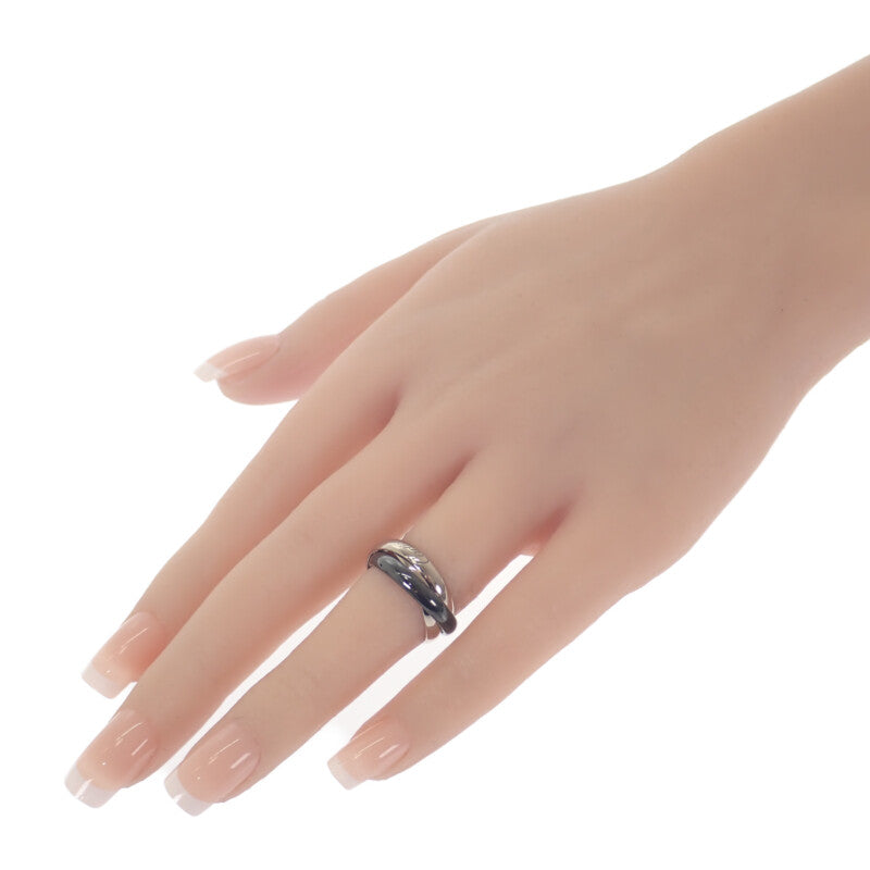 カルティエ CARTIER トリニティ セラミック 12号 B4095652 リング K18ホワイトゴールド セラミック ブラック シルバー レディース【中古】【Aランク】