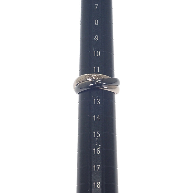 カルティエ CARTIER トリニティ セラミック 12号 B4095652 リング K18ホワイトゴールド セラミック ブラック シルバー レディース【中古】【Aランク】