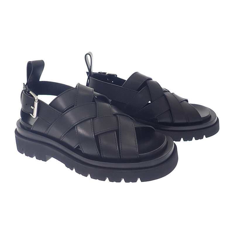 ボッテガヴェネタ BOTTEGA VENETA ラグ ストラップ 755129VBS501000 サンダル ブラック 41(日本サイズ約26cm) メンズ【中古】【SAランク】