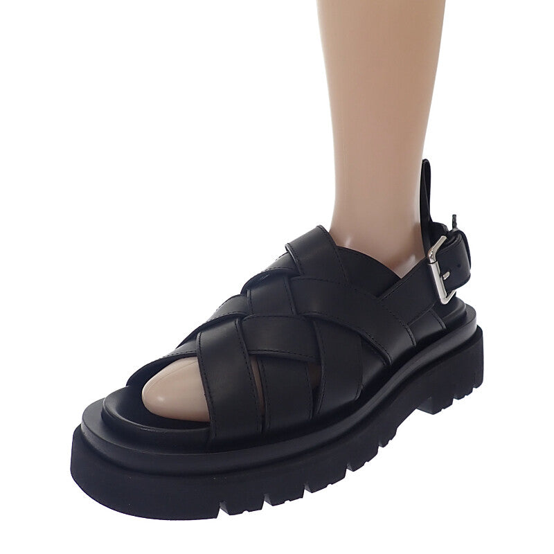 ボッテガヴェネタ BOTTEGA VENETA ラグ ストラップ 755129VBS501000 サンダル ブラック 41(日本サイズ約26cm) メンズ【中古】【SAランク】