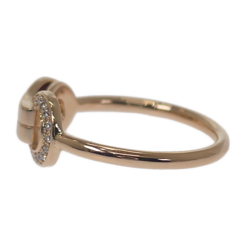 Cartier Agraft Half Diamond Ring Size 8 B4209348 K18 Pink Gold Diamond Gold Women's [Used] [A Rank]