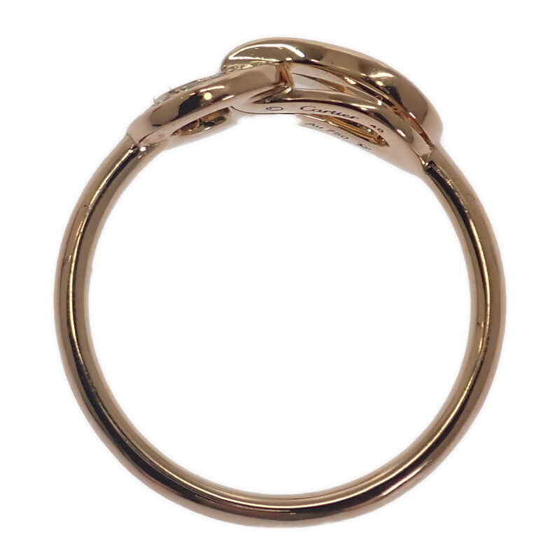 カルティエ CARTIER アグラフ ハーフダイヤ 8号 B4209348 リング K18ピンクゴールド ダイヤモンド レディース【中古】【Aランク】