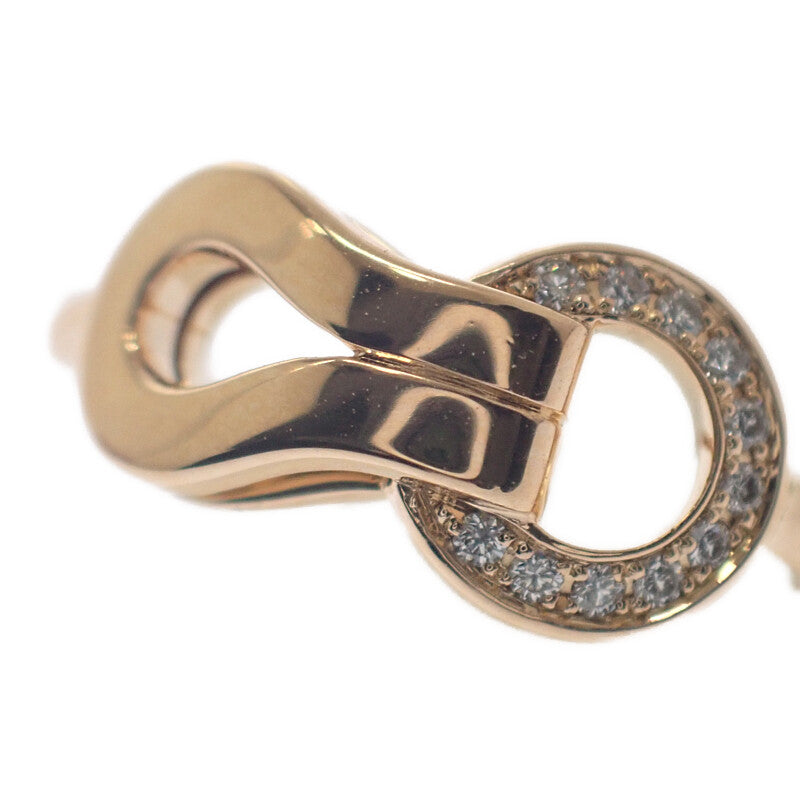 Cartier Agraft Half Diamond Ring Size 8 B4209348 K18 Pink Gold Diamond Gold Women's [Used] [A Rank]