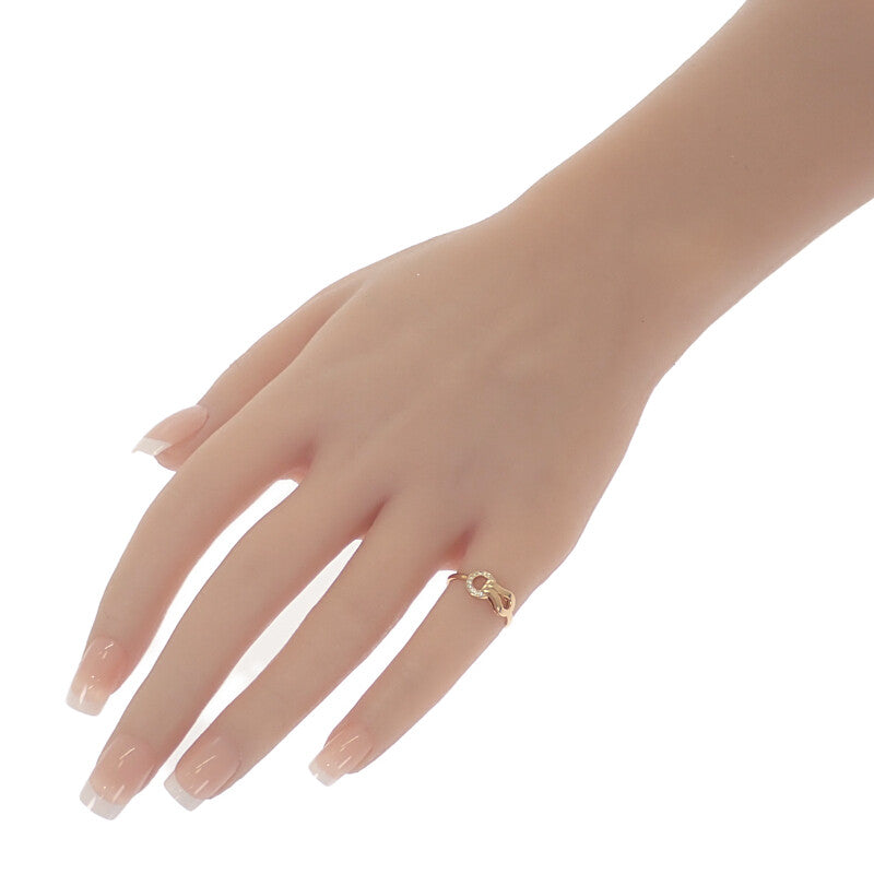Cartier Agraft Half Diamond Ring Size 8 B4209348 K18 Pink Gold Diamond Gold Women's [Used] [A Rank]