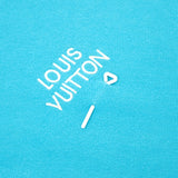 ルイヴィトン LOUIS VUITTON エンブロイダードシグネチャー ショートスリーブ ニット L 半袖Ｔシャツ コットン ブルー メンズ【中古】【ABランク】