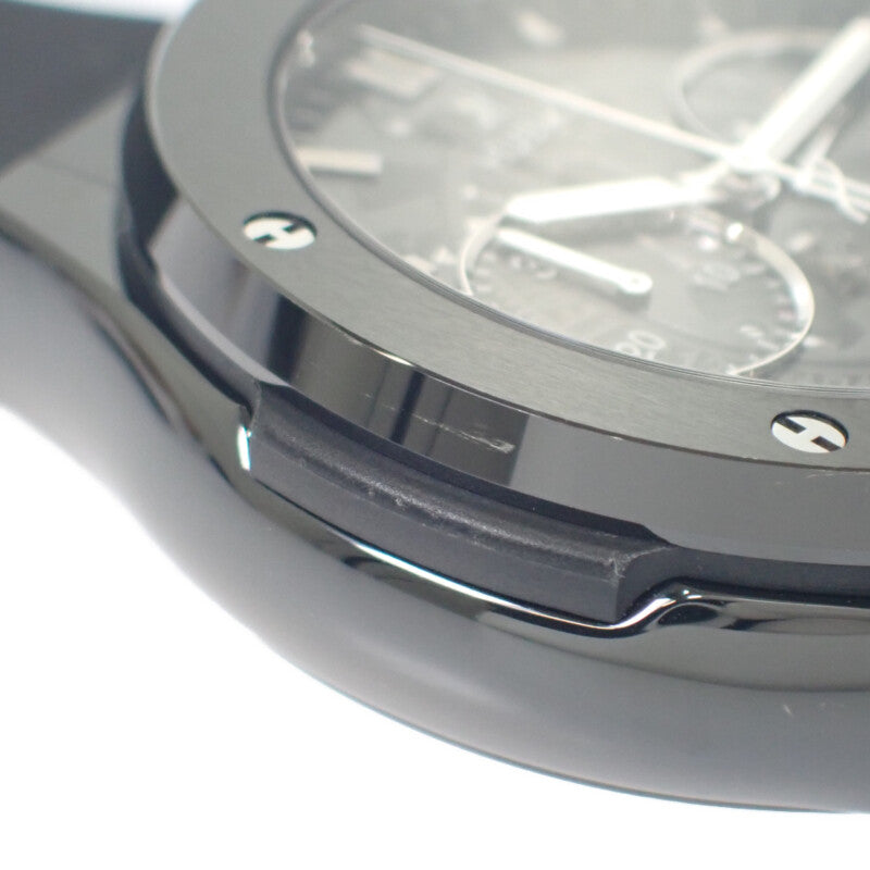 ウブロ HUBLOT クラシック・フュージョン アエロ ブラックマジック 525.CM.0170.RX 腕時計 セラミック ラバー 自動巻き スケルトン文字盤 メンズ【中古】【Aランク】